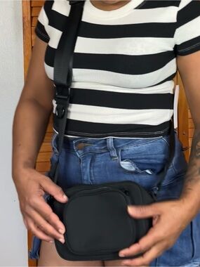 STYLUS Black Crossbody Bag